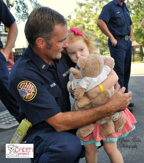 Firefighter with mental health issues caring for a small child