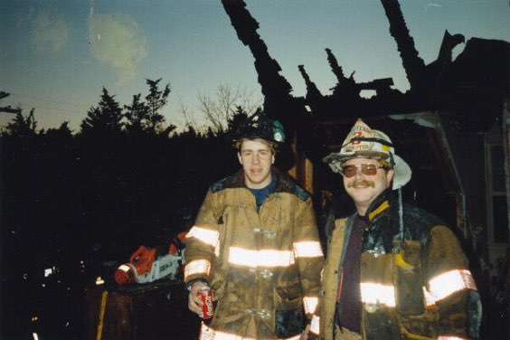 Chuck Talbott as a young firefighter